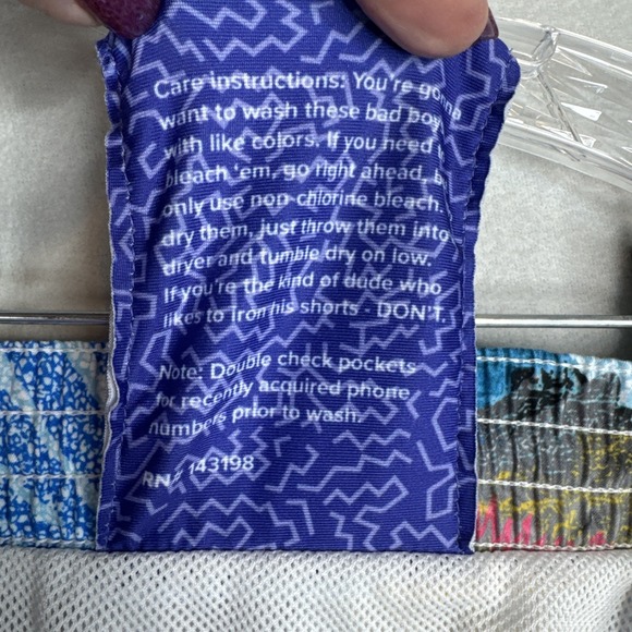 Chubbies Swim Trunks XXL Abstract Zoo Animal Print Shorts Mens - Picture 9 of 10